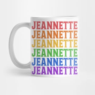 JEANETTE RAINBOW TYPOGRAPHY Mug